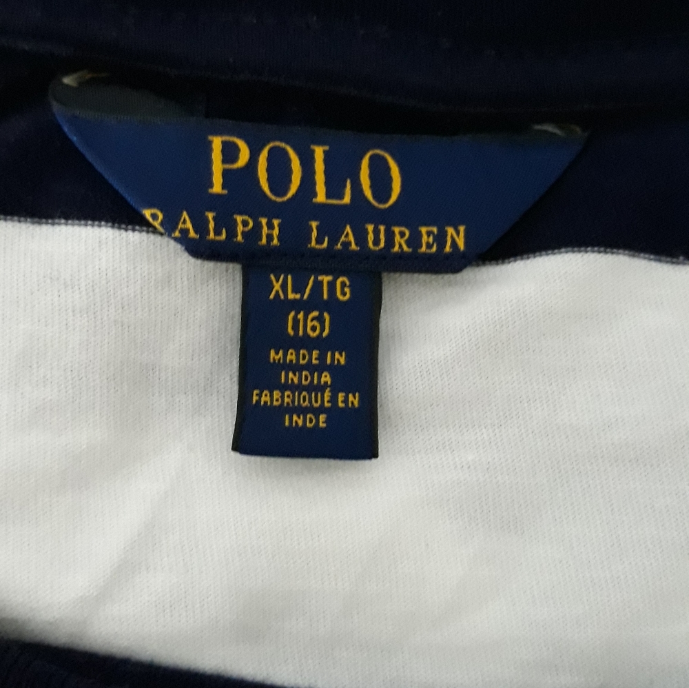 Polo Ralph Lauren Blue White Girl Maxi Dress - Picture 4 of 4